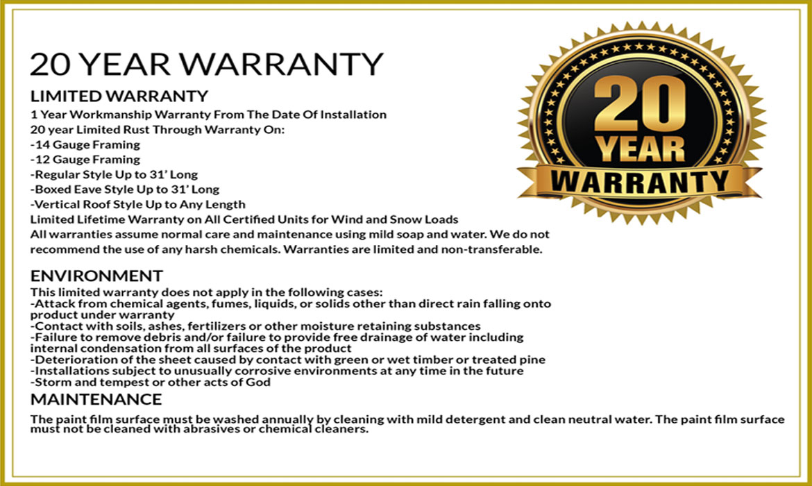 20 Year Warranty